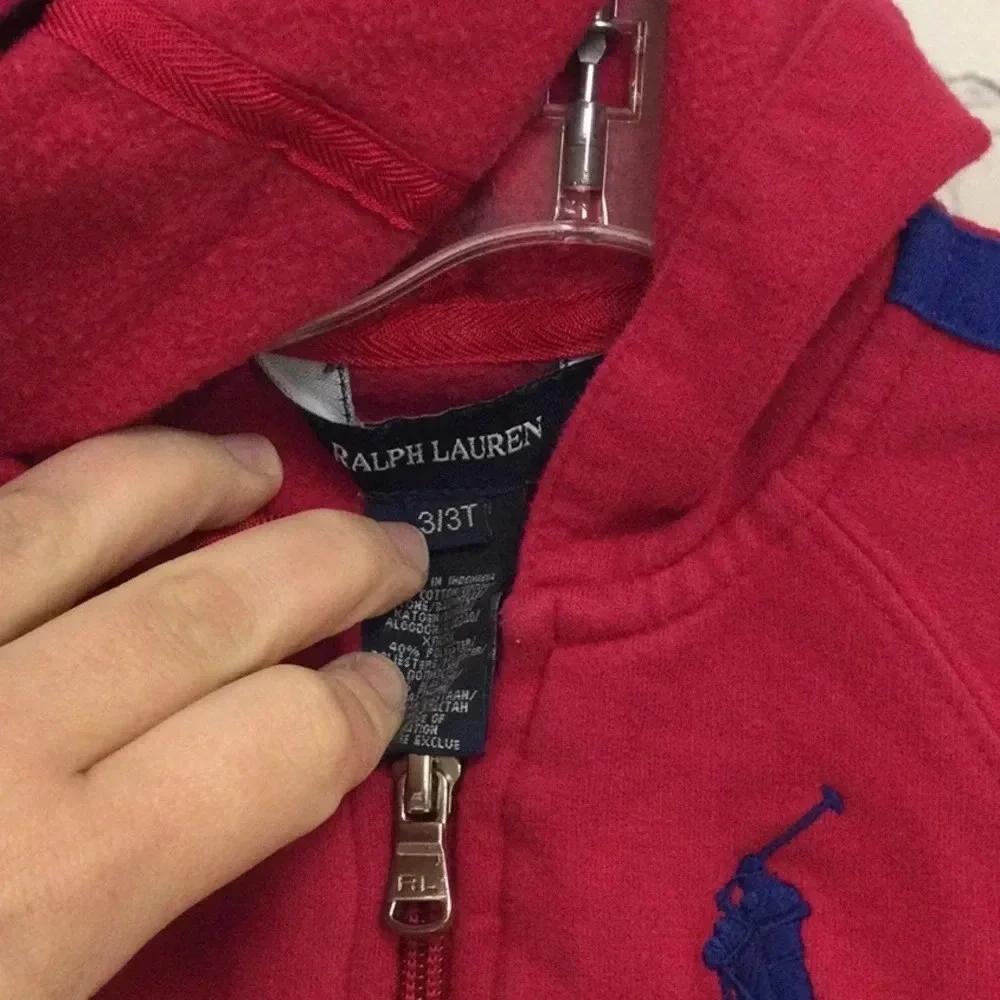 Ralph Lauren 3T Pink Hoodie Sinch Waist